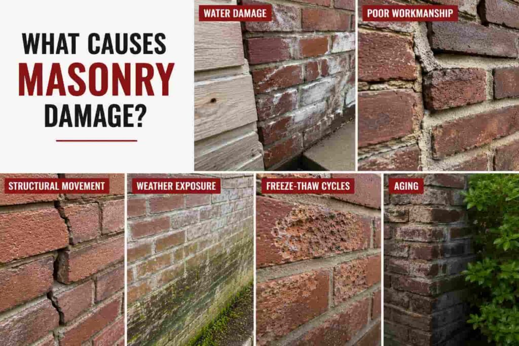 what causes your masonry to get damaged 