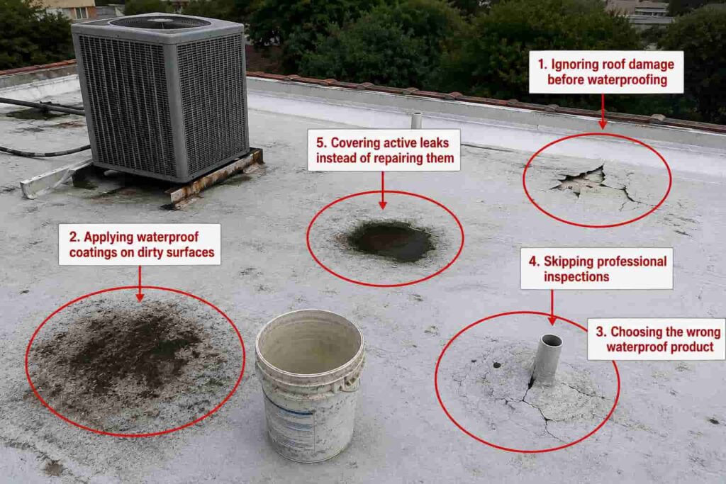 Common Mistakes About roof Waterproofing Homeowners make