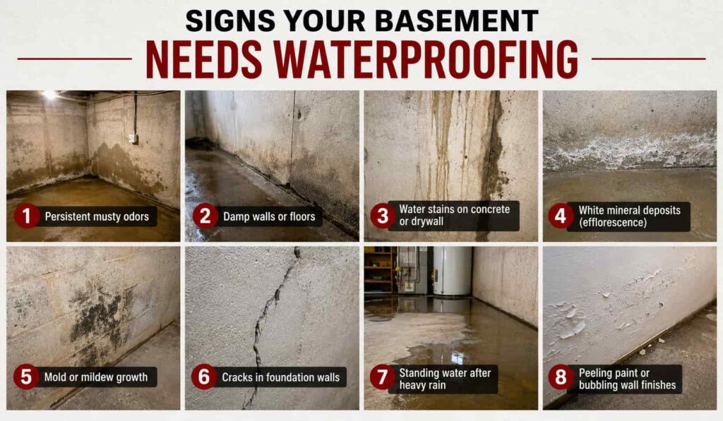Signs Your Basement Needs Waterproofing